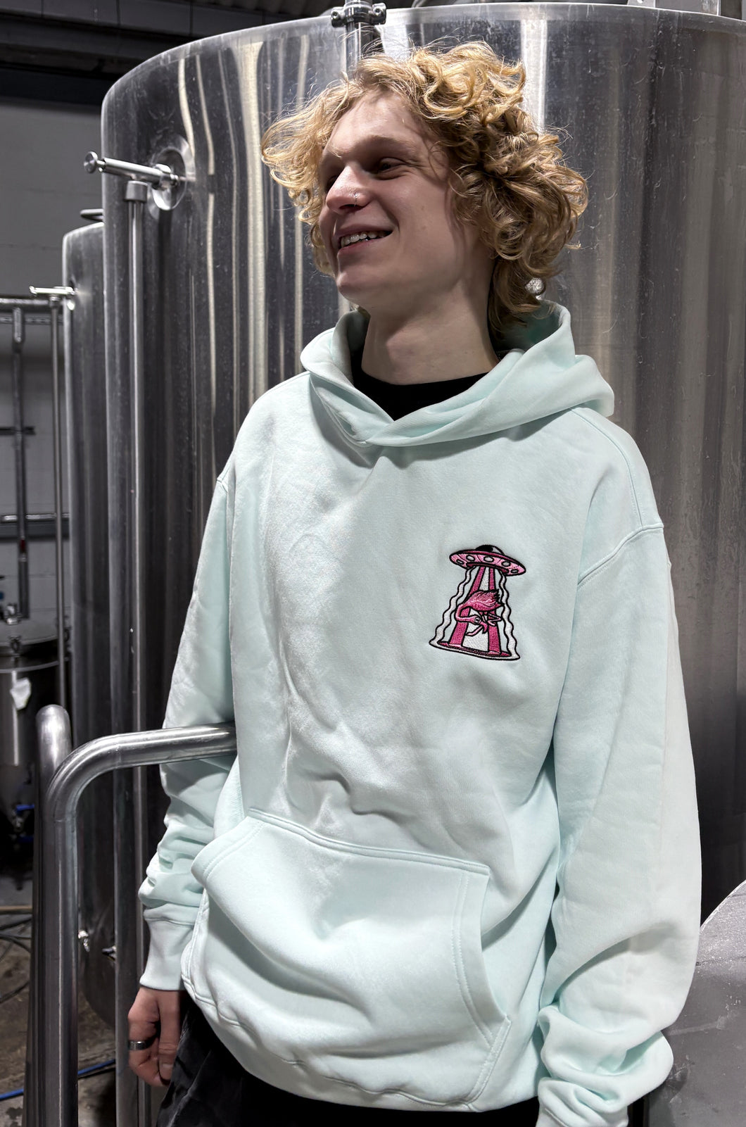 Seafoam Phantom Flamingo Hoodie